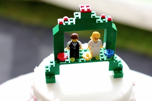Lego wedding cake topper