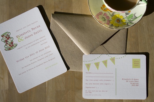 afternoon tea inspired wedding stationery