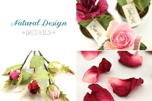 Natural Design wedding favours and decorations
