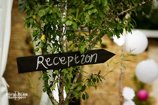 reception wedding sign