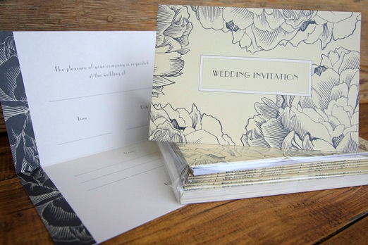 Big Tree Stationery art deco wedding invitations