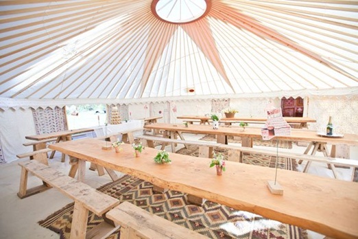 Hooe's Yurts open day giant wedding yurt