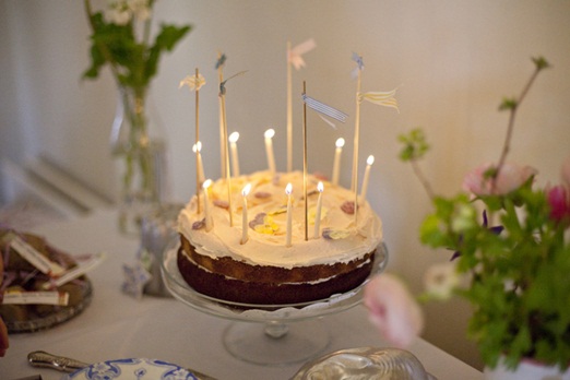 Honey and lavender birthday cake