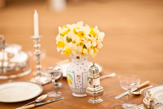 Spring daffodil wedding centrepieces Spring daffodil wedding centrepieces