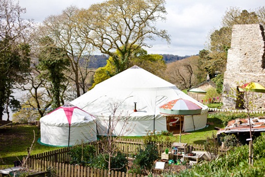 Hooe's Yurts cathedral size wedding yurt