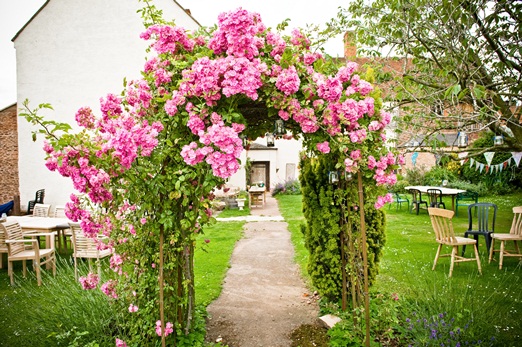 Huntstile Organic Farm rose arch