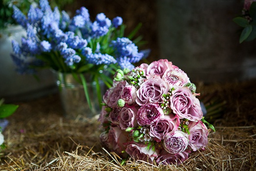 Lilac rose wedding bouquet