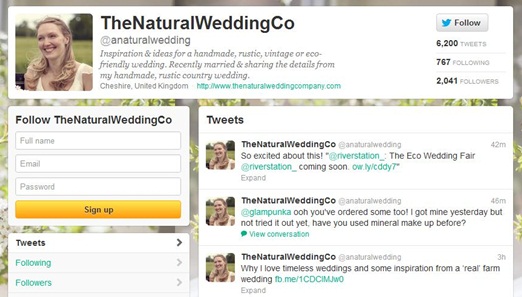 The Natural Wedding Company Twitter