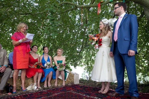 Woodland wedding ceremony