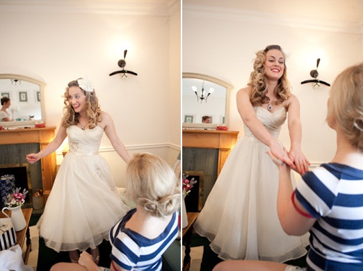 Fur Coat No Knickers 1950s wedding dress