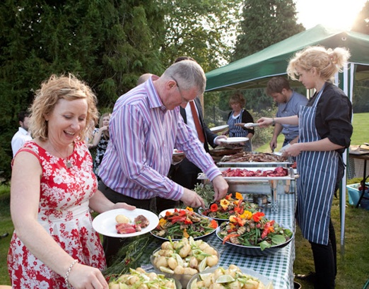 Outdoor wedding feast