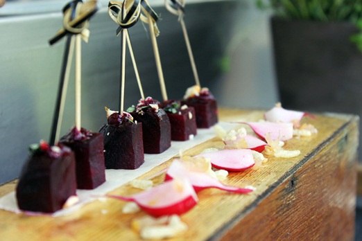 Beetroot canapes