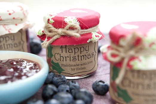 Personalised Christmas jam stickers