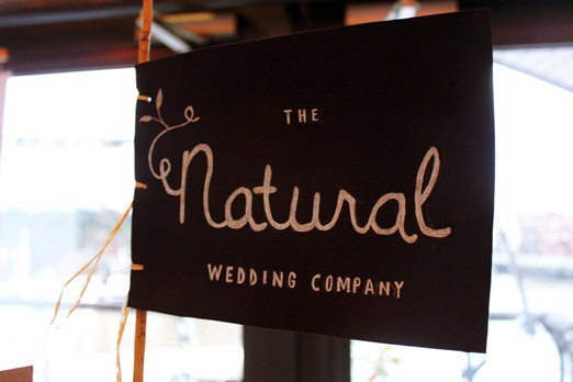 The Natural Wedding Company sign