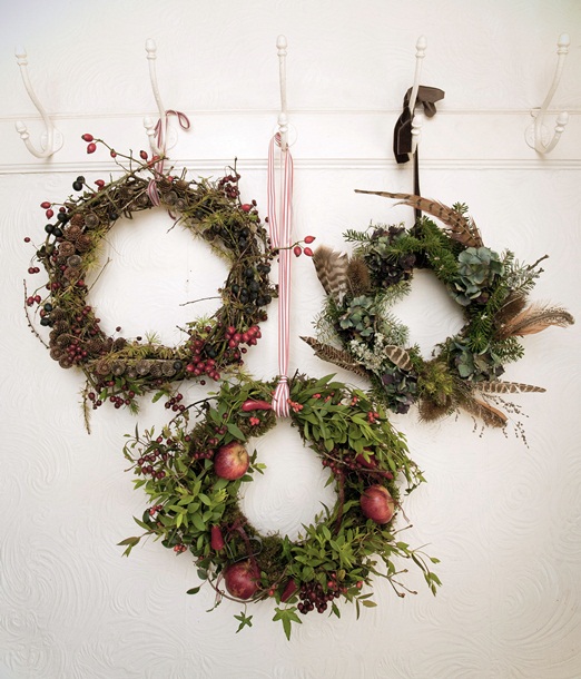 Seasonal Christmas wreaths from The Garden Gate Flower Company