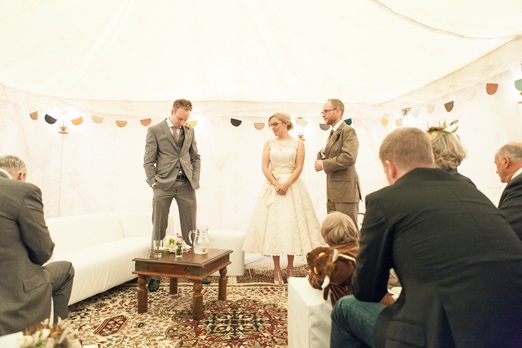 Tent wedding ceremony