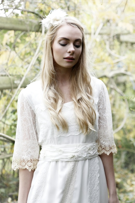 Vintage-inspired lace wedding dress from Minna