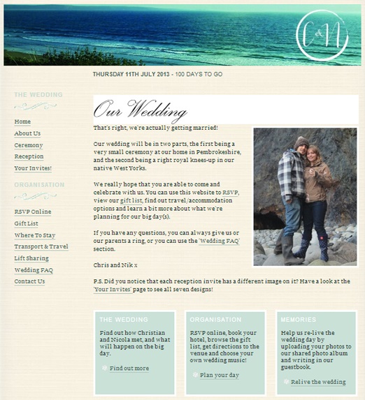 Nik and Chris' wedding website