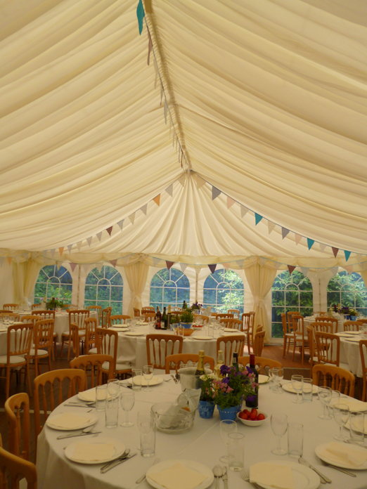 Country wedding marquee