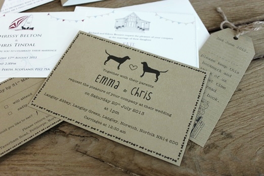 Charlie Scribble quirky rustic wedding stationery