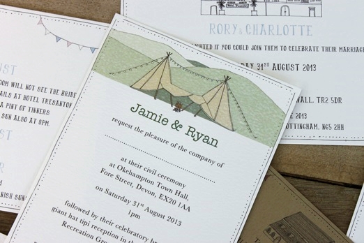 Charlie Scribble quirky rustic wedding stationery