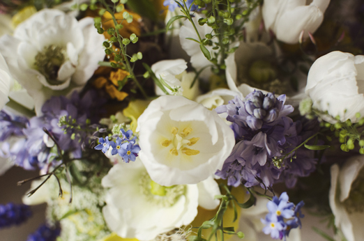 Forget-me-not and bluebell bridal bouquet