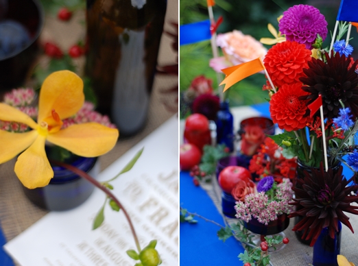 Colourful festival inspired wedding flowers by Fletcher & Foley