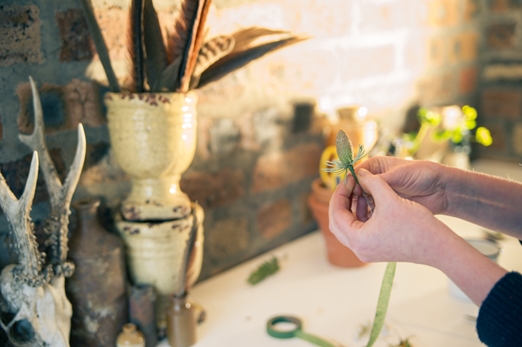 Pyrus preparing wedding flowers