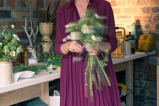 Pyrus preparing wedding flowers