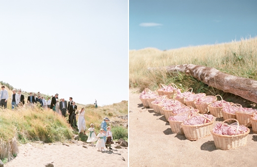 Wedding picnic baskets on a beach - Taylor & Porter Photographs