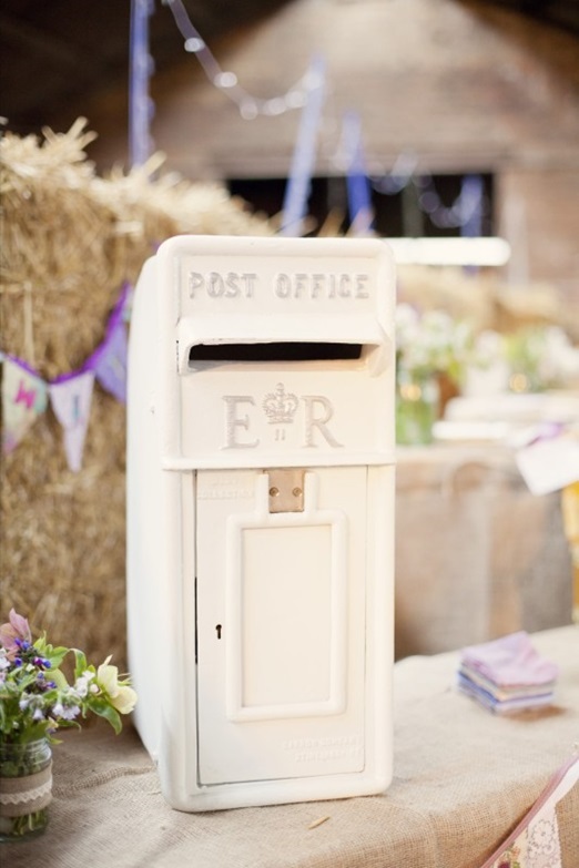 White vintage post box for weddings – photography http://www.milestones-photography.co.uk/ 