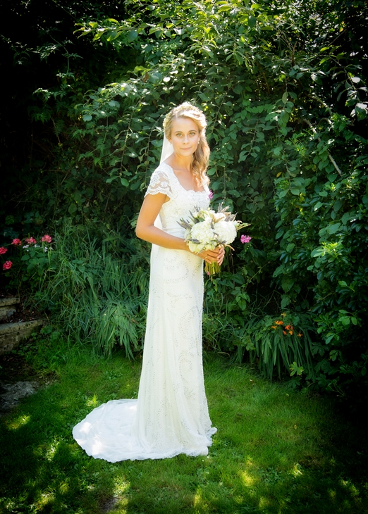 Lace wedding dress and white rose and hydrangea bouquet – photography http://www.philevansphoto.co.uk/ Lace wedding dress and white rose and hydrangea bouquet – photography http://www.philevansphoto.co.uk/