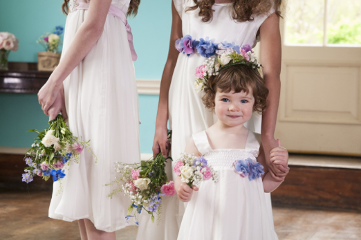 Beautiful handmade floaty dresses for flowergirls from http://www.damselflyflowergirls.co.uk/