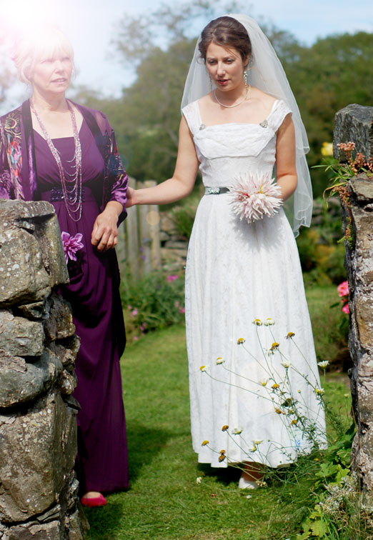 Bridget and Jeremy’s laidback Irish wedding with a vintage wedding dress, homegrown flowers and inspiring homemade décor – photography http://katmervynphotography.com 