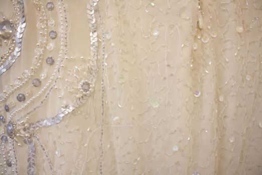 Beaded wedding dress detail // The Natural Wedding Company