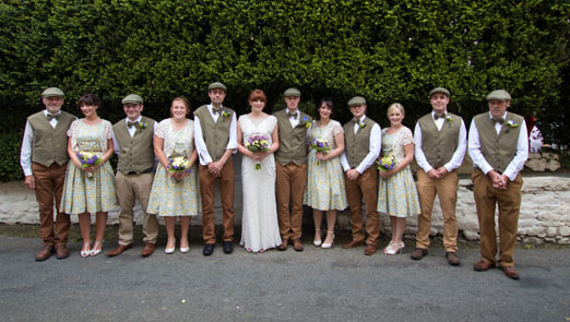 Country wedding bridesmaids and groomsmen // The Natural Wedding Company
