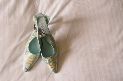 Pale blue and gold wedding shoes - photography http://photosbyzoe.co.uk/