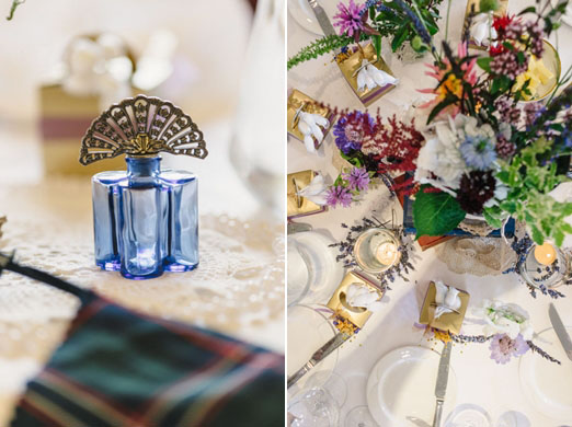 Miriam and John's Scottish 1920's wildflower inspired wedding with beaded gown, bee-friendly blooms and ceilidh - photography http://photosbyzoe.co.uk/