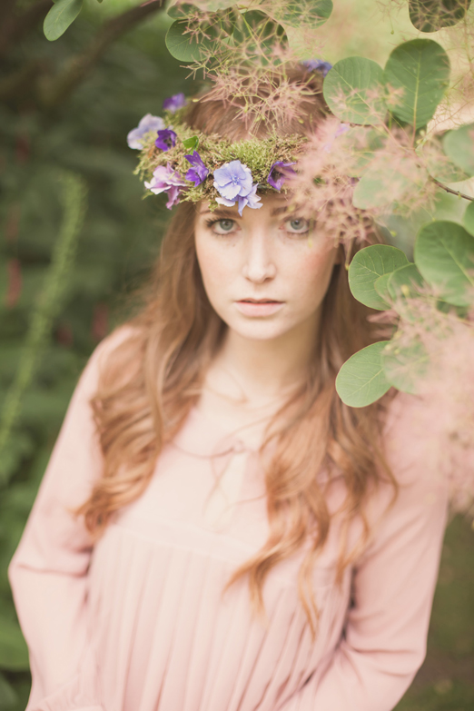 Cicely Mary Barker flower fairy inspired moss flower crown // Flowers by Catkin // The Natural Wedding Company