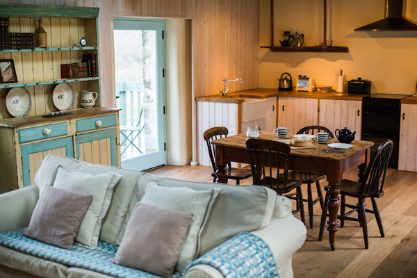 Rustic kitchen at Nantwen holiday cottage in Wales // Photography Owen Howells // The Natural Wedding Company