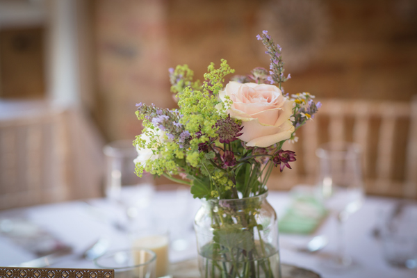 Country wedding flower and herb arrangement // Photography Belinda McCarthy // The Natural Wedding Company