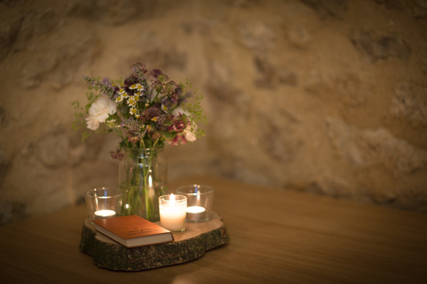 Candlelit table centres // Photography Belinda McCarthy // The Natural Wedding Company