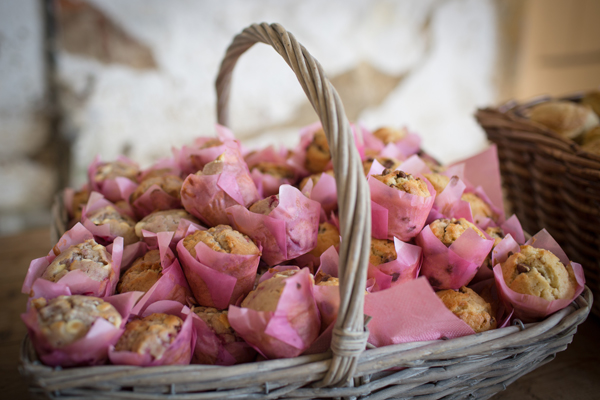 Basket of muffins // Photography Belinda McCarthy // The Natural Wedding Company