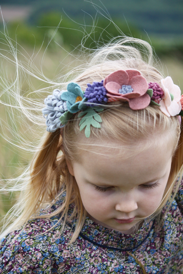 Felt flower crowns for flower girls straight from the pages of Brambly Hedge and The Flower Fairies // Proverbial Daisies // The Natural Wedding Company