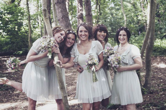 Woodland wedding bridesmaid style // Photography Aime Herriott / The Natural Wedding Company