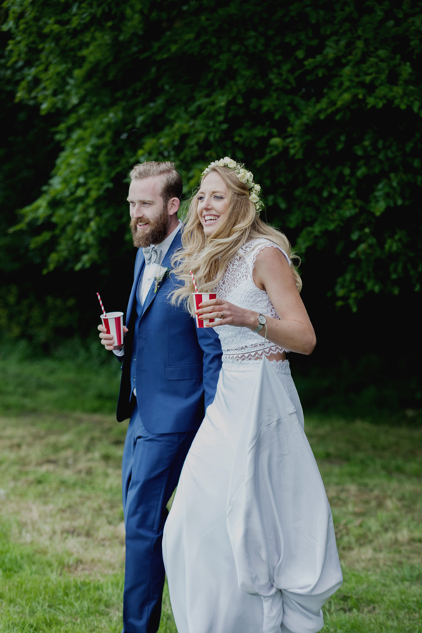 Festival bride and groom // Photography Mariell Amelie // Flowers by Forage and Blossom // The Natural Wedding Company