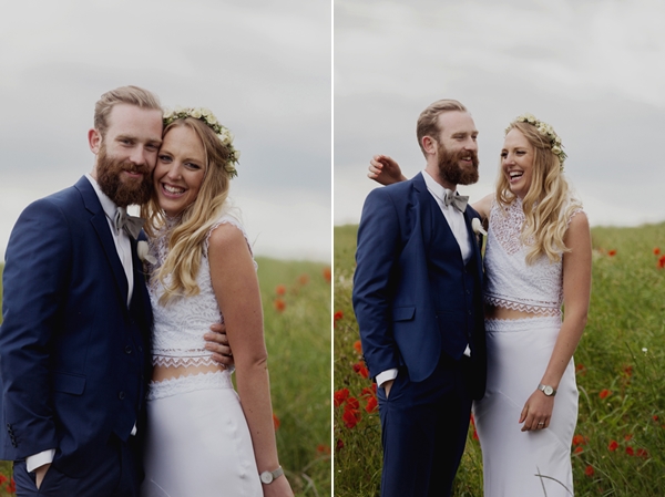 Zoe and Alex's rustic hippy outdoor wedding with a barefoot bride in a boho wedding dress // Photography Mariell Amelie // Flowers by Forage and Blossom // The Natural Wedding Company