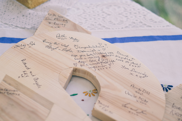 Alternative wedding guestbook with wooden letters // Lucy Jane Photography // The Natural Wedding Company