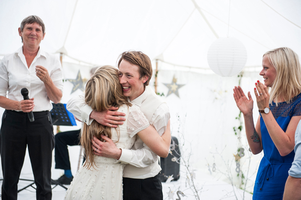 Hanna and Guy's storybook inspired spring garden wedding with a marching band and humanist blessing beneath a tree // Images for Life // The Natural Wedding Company