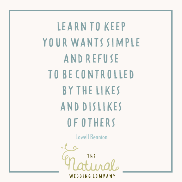 An alternative guide to planning your wedding // Make 'You As A Couple' Your Theme // The Natural Wedding Company